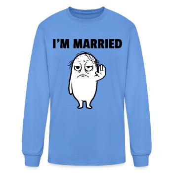Felix MARRIED - Men's Long Sleeve T-Shirt - carolina blue - Front