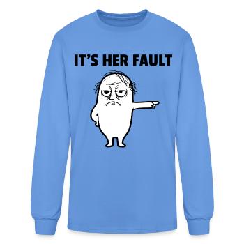 Felix Says It's Her Fault - Men's Long Sleeve T-Shirt - carolina blue - Front