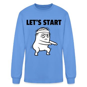 Bandaged Byte Brawler - Men's Long Sleeve T-Shirt - carolina blue - Front