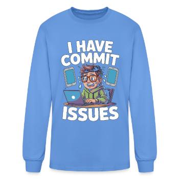 Mobile App Developer I Have Commit Mobile Coding - Men's Long Sleeve T-Shirt - carolina blue - Front