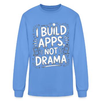 Mobile App Developer I Build Apps Mobile Coding - Men's Long Sleeve T-Shirt - carolina blue - Front