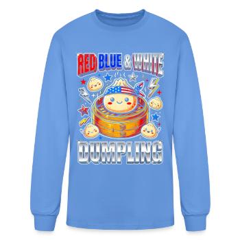 Red Blue White Dumpling Pride - Men's Long Sleeve T-Shirt - carolina blue - Front