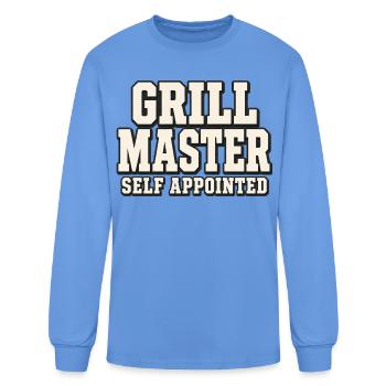 Grill Master Self Appointed - Men's Long Sleeve T-Shirt - carolina blue - Front