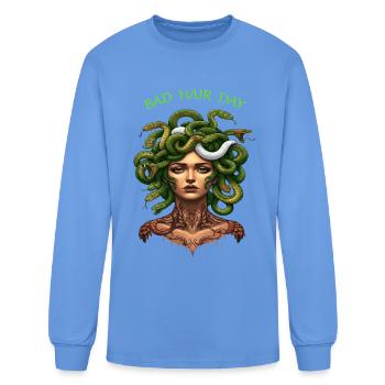 Medusa White snake Bad Hair Day - Men's Long Sleeve T-Shirt - carolina blue - Front
