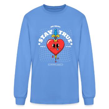 Crimson Heart Dagger Tattoo Clipart - Men's Long Sleeve T-Shirt - carolina blue - Front