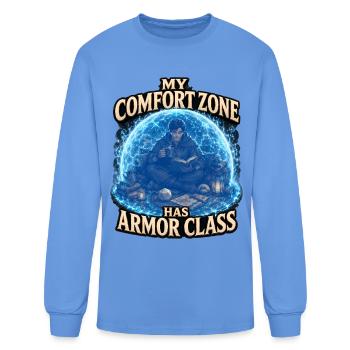 MY COMFORT ZONE HAS ARMOR CLASS - Men's Long Sleeve T-Shirt - carolina blue - Front