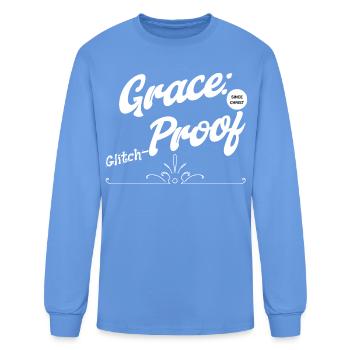Grace Glitch- Proof  - Men's Long Sleeve T-Shirt - carolina blue - Front