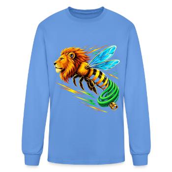 Rayures ailées de Lion Bee Strip - T-shirt à manches longues Homme - bleu caroline - Devant