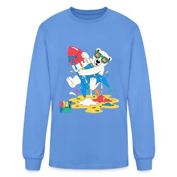 Stay Cool Polar Bear - Men's Long Sleeve T-Shirt - carolina blue - Front