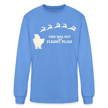 Santa’s Christmas Flight Plan - Men's Long Sleeve T-Shirt - carolina blue - Front