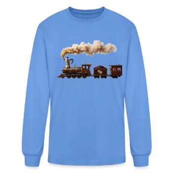 Italian Coffee Train - Men's Long Sleeve T-Shirt - carolina blue - Front