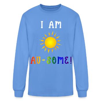 I Am Au-Some! - Men's Long Sleeve T-Shirt - carolina blue - Front