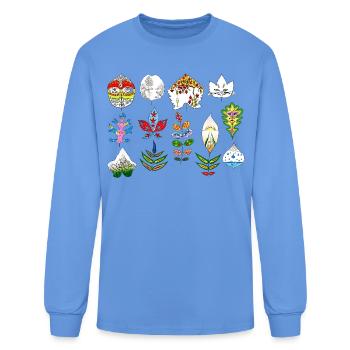Fantasy Leaves (2) - Men's Long Sleeve T-Shirt - carolina blue - Front