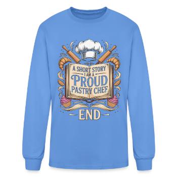 Pastry Chef A Short Story I Am Pastry Artist Baker - Men's Long Sleeve T-Shirt - carolina blue - Front