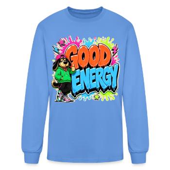 Good Energy Positive Vibes - Men's Long Sleeve T-Shirt - carolina blue - Front