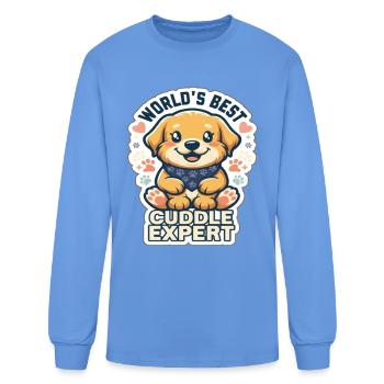 World's Best Cuddle Expert - Men's Long Sleeve T-Shirt - carolina blue - Front
