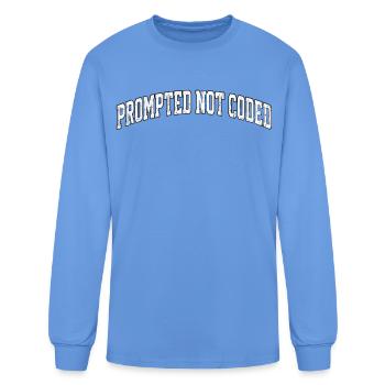 Prompted Not Coded - Men's Long Sleeve T-Shirt - carolina blue - Front