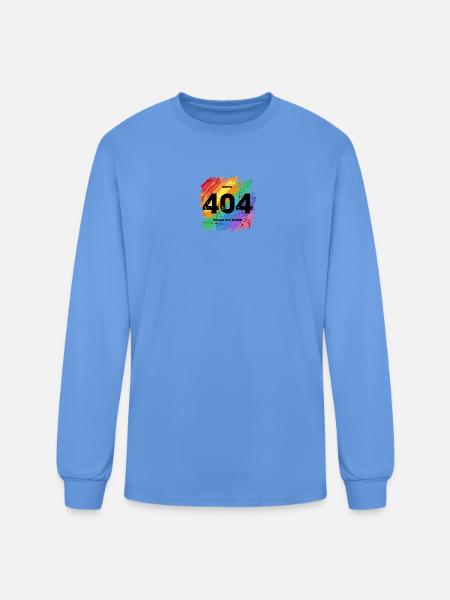 Rainbow 404 Error Tee - Men's Long Sleeve T-Shirt - carolina blue