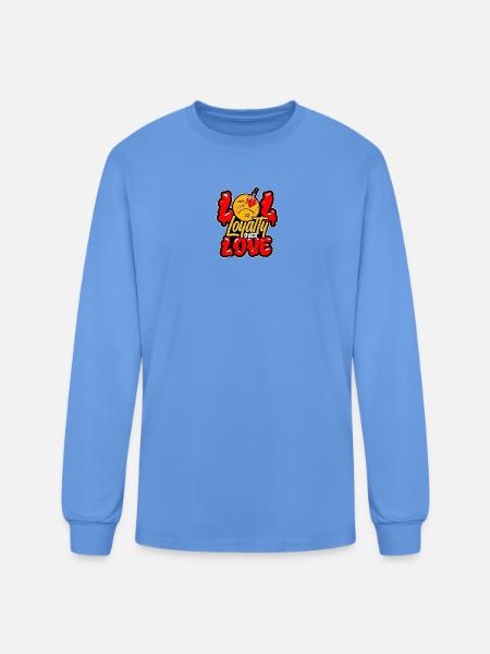 Loyalty Over Love Emblem - Men's Long Sleeve T-Shirt - carolina blue