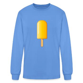Jaune glacé - T-shirt à manches longues Homme - bleu caroline - Devant