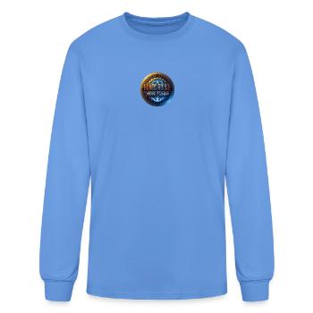 Built Different – Works Different - Men's Long Sleeve T-Shirt - carolina blue - Front