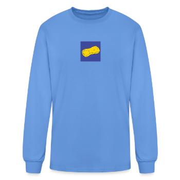 Sunny Sponge Clipart on Indigo - Men's Long Sleeve T-Shirt - carolina blue - Front
