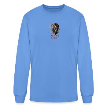 Timekeeper Tiger Split Clock - Men's Long Sleeve T-Shirt - carolina blue - Front