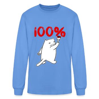 100 percents - Men's Long Sleeve T-Shirt - carolina blue - Front