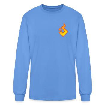 Geometric Zigzag Flame - Men's Long Sleeve T-Shirt - carolina blue - Front