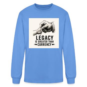 L’héritage plutôt que la monnaie - T-shirt à manches longues Homme - bleu caroline - Devant