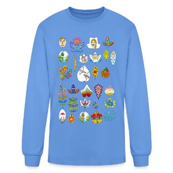 Fantasy Leaves - Men's Long Sleeve T-Shirt - carolina blue - Front