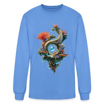 Coral Serpent Dreamscape - Men's Long Sleeve T-Shirt - carolina blue - Front