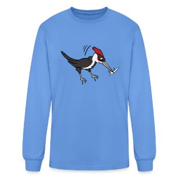 Pic Oiseaux - T-shirt à manches longues Homme - bleu caroline - Devant
