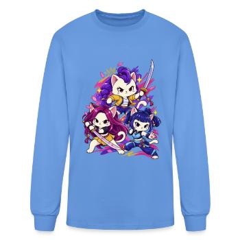 Kinetic Cat Clan Sword Warlords - Men's Long Sleeve T-Shirt - carolina blue - Front