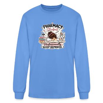 Étudiant en pharmacie privé de sommeil - T-shirt à manches longues Homme - bleu caroline - Devant