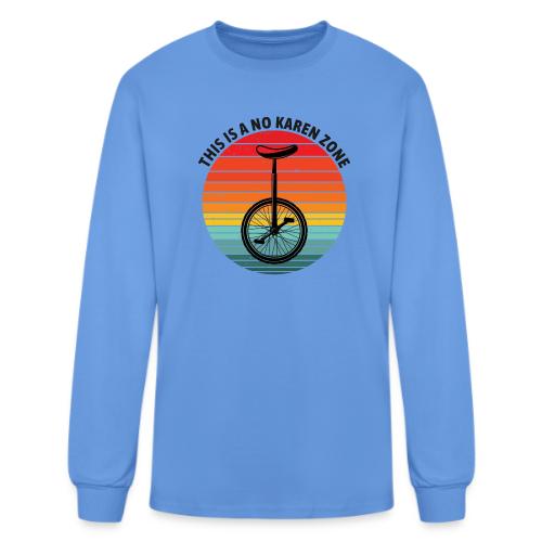 This is a no karen zone black text - Men's Long Sleeve T-Shirt