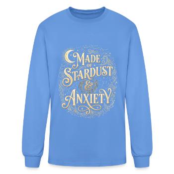 made of stardust and anxiety - Men's Long Sleeve T-Shirt - carolina blue - Front