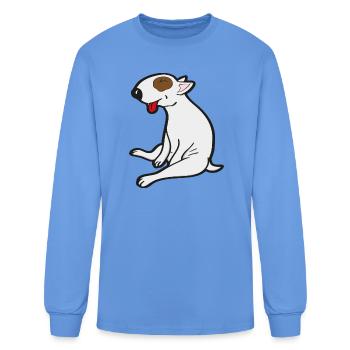 Sitting Bull Terrier - Men's Long Sleeve T-Shirt - carolina blue - Front