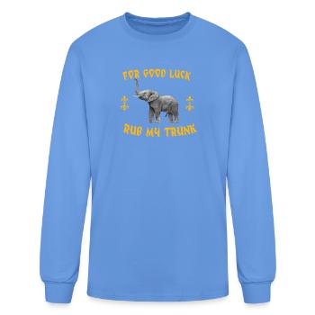 elephant rub trunk - Men's Long Sleeve T-Shirt - carolina blue - Front