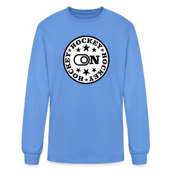 Hockey On - Men's Long Sleeve T-Shirt - carolina blue - Front