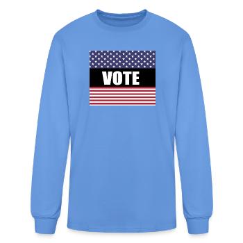 VOTE - Men's Long Sleeve T-Shirt - carolina blue - Front