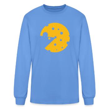 Cheese or a mouse in this fun optical illusion - Men's Long Sleeve T-Shirt - carolina blue - Front
