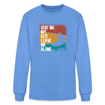 Kite Surfer Grunge Silhouette - Men's Long Sleeve T-Shirt - carolina blue - Front