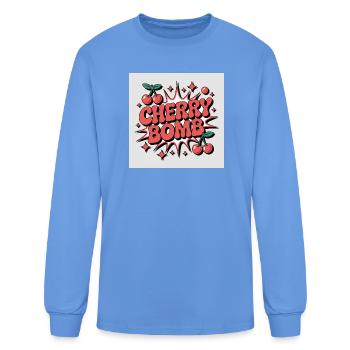 CHERRY BOMB - Men's Long Sleeve T-Shirt - carolina blue - Front