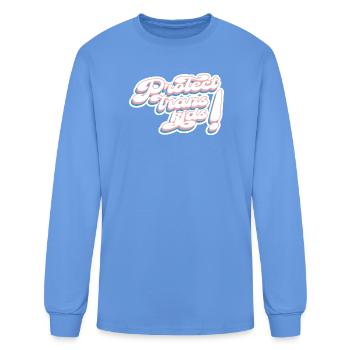Protect Trans Kids! - Men's Long Sleeve T-Shirt - carolina blue - Front