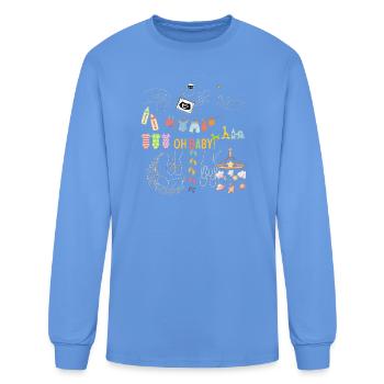Whimsical Baby Clothes and Nursery Decor - Men's Long Sleeve T-Shirt - carolina blue - Front