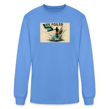 VK foiler - Men's Long Sleeve T-Shirt - carolina blue - Front