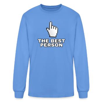 The best person  - Men's Long Sleeve T-Shirt - carolina blue - Front