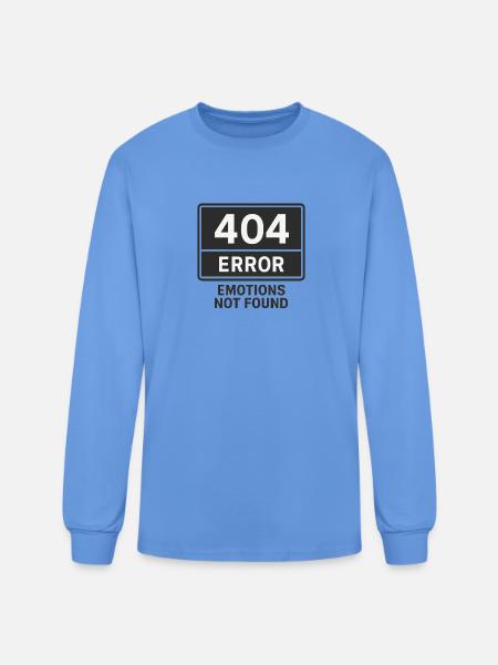 Error Emotions Graphic Tee - Men's Long Sleeve T-Shirt - carolina blue