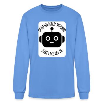 Confidently Wrong - Men's Long Sleeve T-Shirt - carolina blue - Front